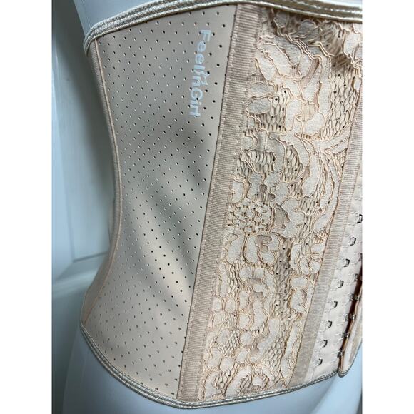 Feelingirl Latex Waist Cincher Corset Cream Size Medium - Picture 4 of 10